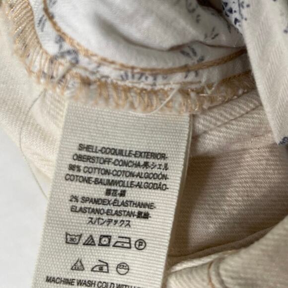 Free People High Rise Wide Leg Crop Pleated Pants Ecru Ivory Gorpcore Thick 2 - Picture 5 of 9